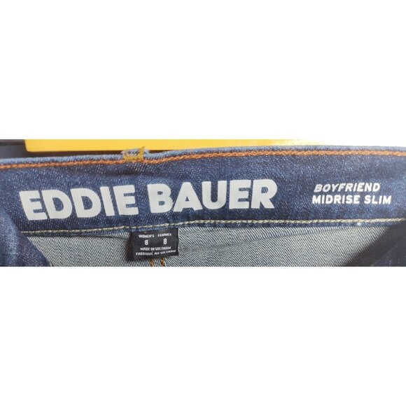 Eddie Bauer Women’s Boyfriend Jeans Size 8 Medium Wash Denim Casual - Picture 2 of 13
